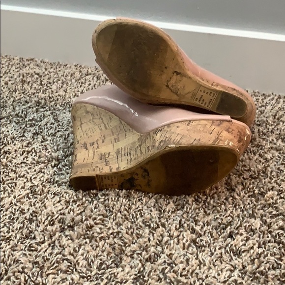 Nude cork Wedge Heels - Picture 5 of 8